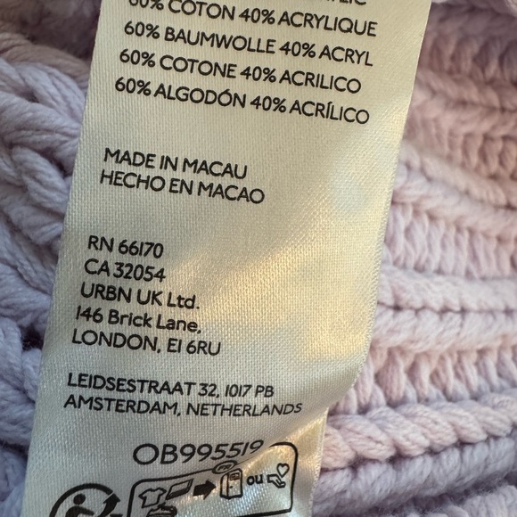 Free People Cotton Blend Chunky Knit Sweater Mock Neck Size XS oversized. - Picture 7 of 8